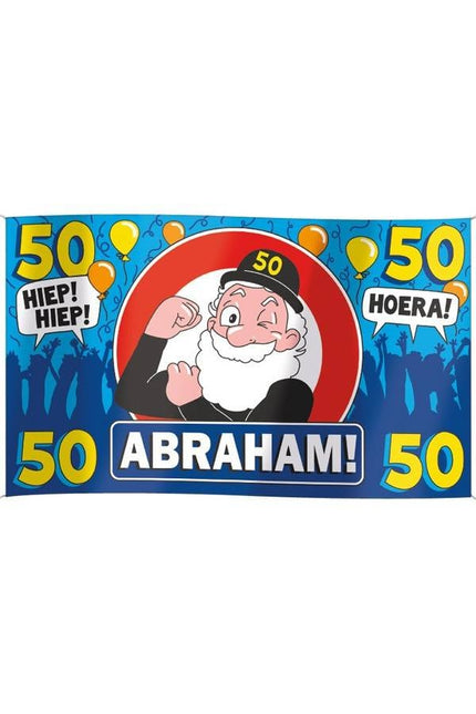 Feestbazaar Gevelvlag Abraham 90 x 150 cm