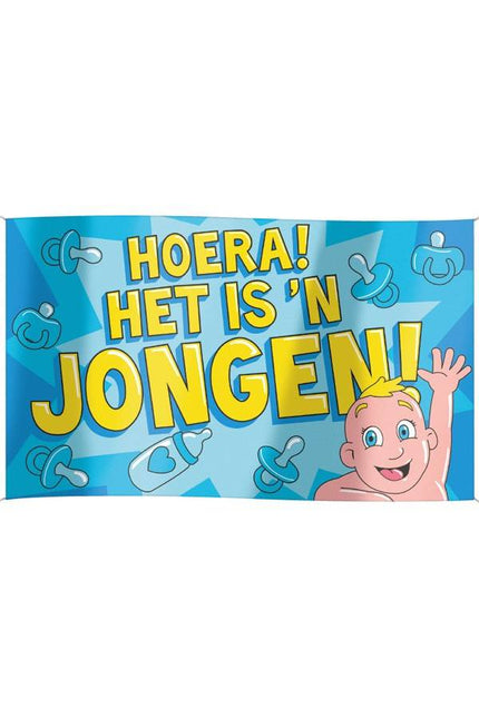 Feestbazaar Gevelvlag Geboorte Jongen XXL