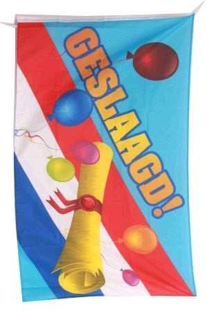 Feestbazaar Gevelvlag Geslaagd NL-vlag / Diploma