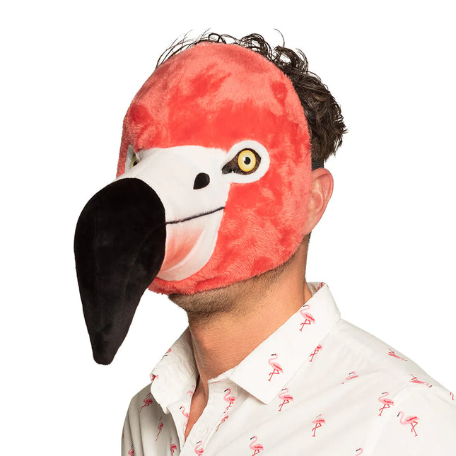 Feestbazaar Gezichtsmasker Flamingo Pluche