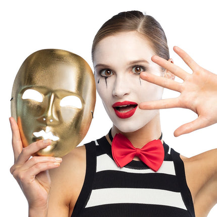 Feestbazaar Gezichtsmasker Mime Goud