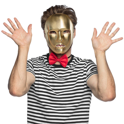Feestbazaar Gezichtsmasker Mime Goud