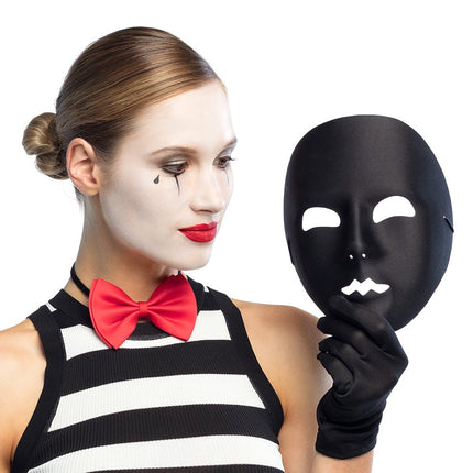 Feestbazaar Gezichtsmasker Mime Zwart