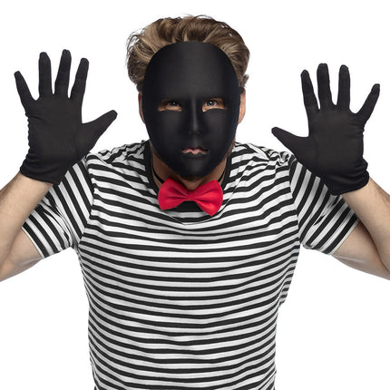 Feestbazaar Gezichtsmasker Mime Zwart