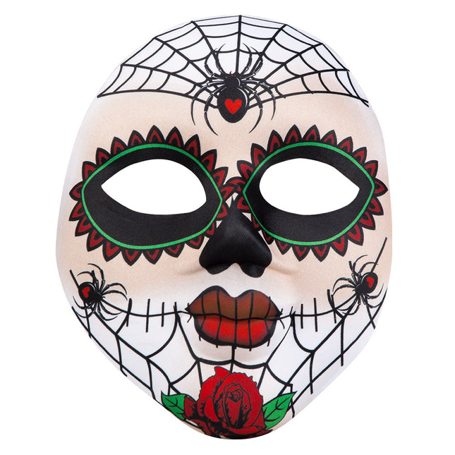 Feestbazaar Gezichtsmasker Mrs Day of the dead