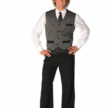 Feestbazaar Gilet Boer Krijtstreep Man