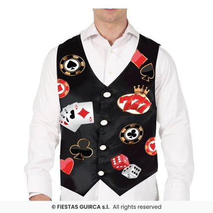Feestbazaar Gilet Poker Heren
