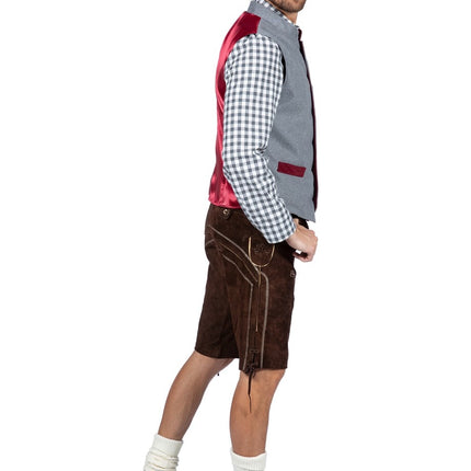 Feestbazaar Gilet Tirol Oktoberfest Grijs