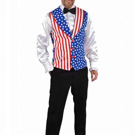Feestbazaar Gilet USA Heren