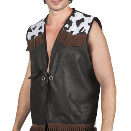 Feestbazaar Gilet western black