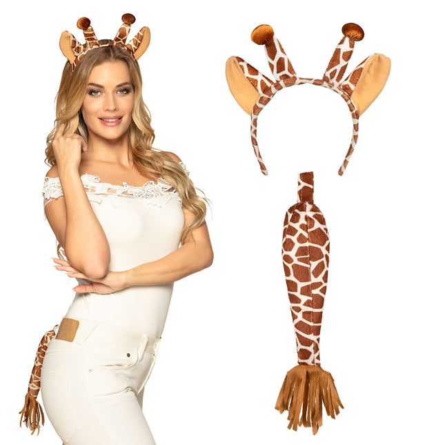 Feestbazaar Giraffe Diadeem Met Staart