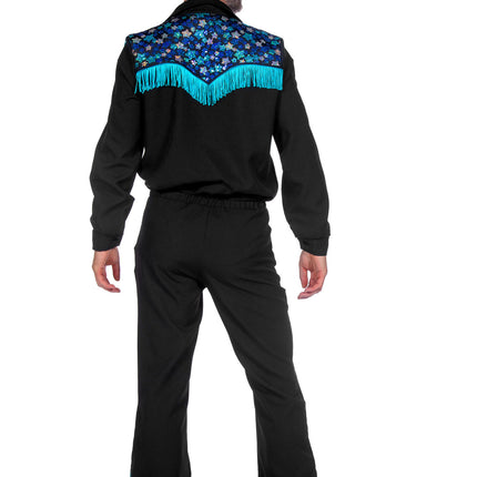 Feestbazaar Glamorous Western Outfit Zwart Heren Premium