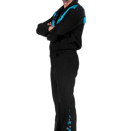 Feestbazaar Glamorous Western Outfit Zwart Heren Premium
