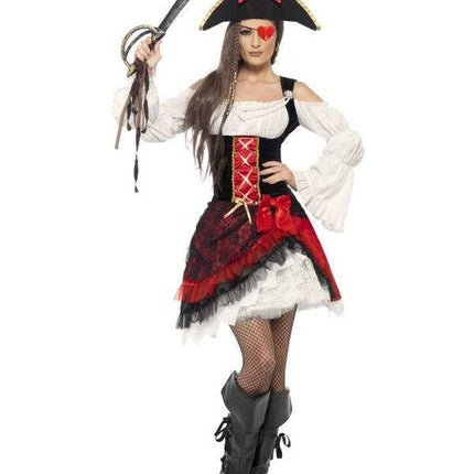 Feestbazaar Glamour piratenkostuum vrouw