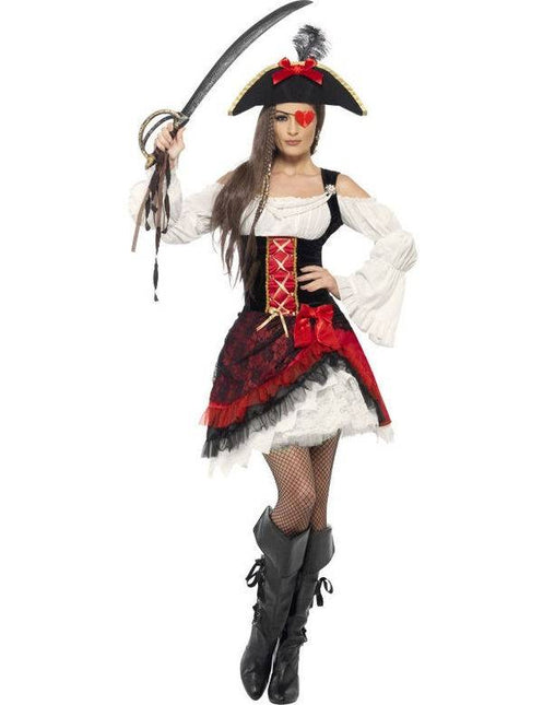 Feestbazaar Glamour piratenkostuum vrouw