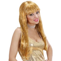 Feestbazaar Glamour pruik Glitzy goud