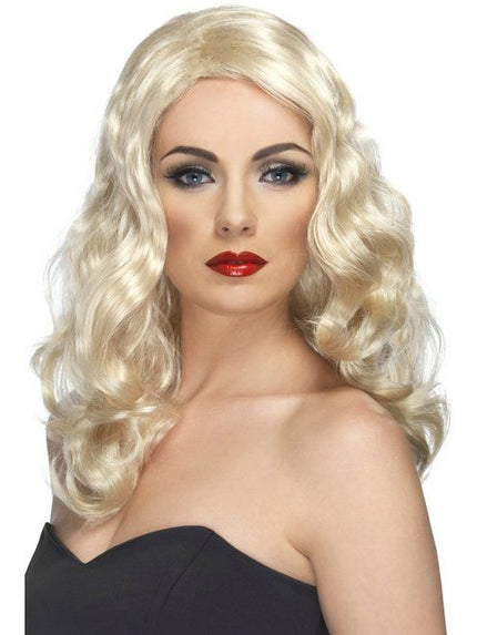 Feestbazaar Glamour pruik lang blond