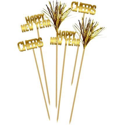Feestbazaar Glas Decoratie Set BlackGold HNY (12st)