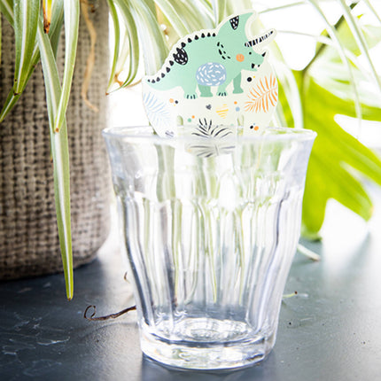 Feestbazaar Glasdecoratie Dino Roar (6st)