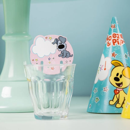 Feestbazaar Glasdecoratie Woezel En Pip (6st)