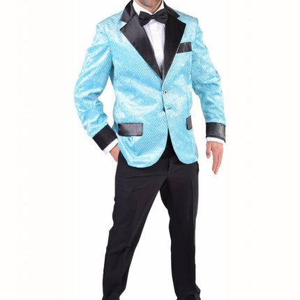 Feestbazaar Glitter colbert turquoise