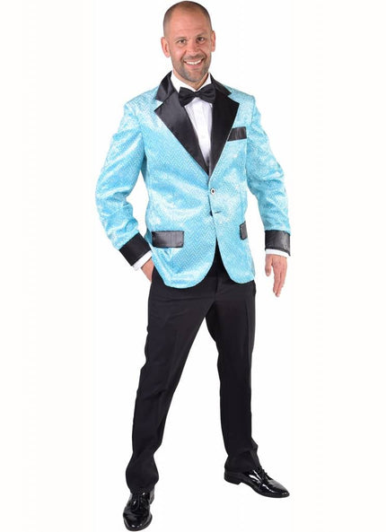 Feestbazaar Glitter colbert turquoise