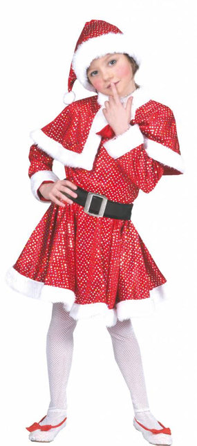Feestbazaar Glitter Kerstmeisje kostuum