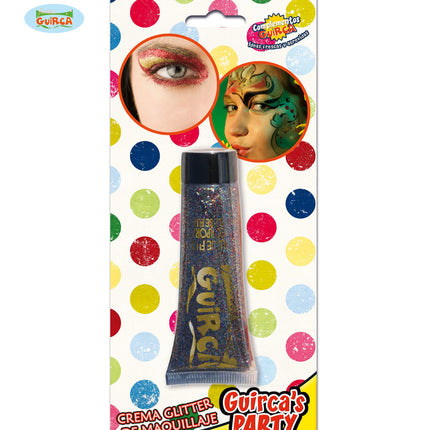 Feestbazaar Glitter make up tube multikleur creme