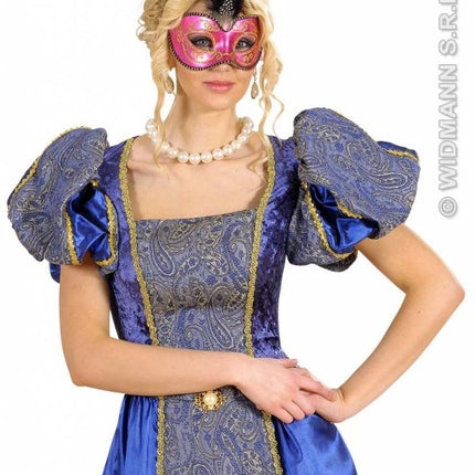 Feestbazaar Glitter oogmasker met stenen roze
