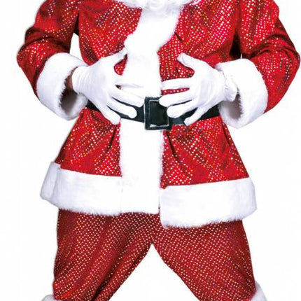 Feestbazaar Glitter Santa Kerstman pak