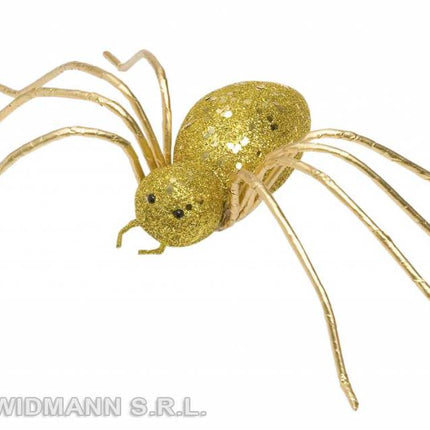 Feestbazaar Glitter spin goud 14,5cm