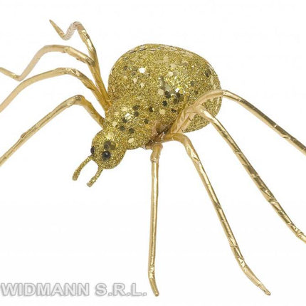 Feestbazaar Glitter spin goud 6,5cm