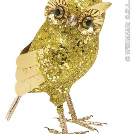 Feestbazaar Glitter uil goud 18,5