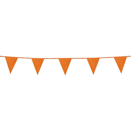 Feestbazaar Glitter Vlaggenlijn Oranje (6m)