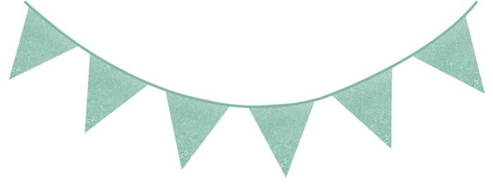 Feestbazaar Glitterslinger Mint (6m)