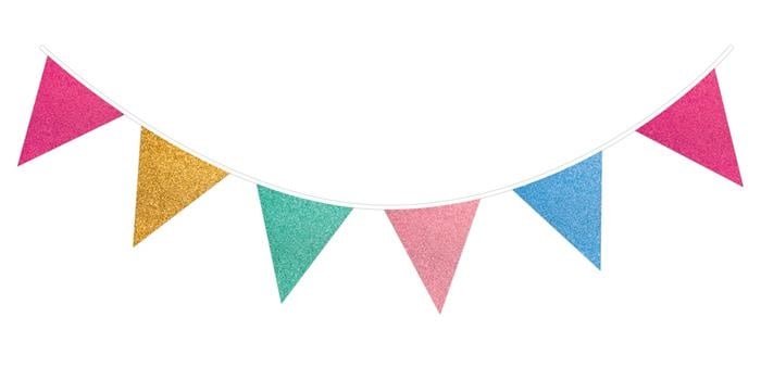 Feestbazaar Glitterslinger Multikleur (6m)
