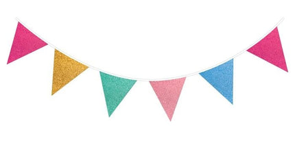 Feestbazaar Glitterslinger Multikleur (6m)