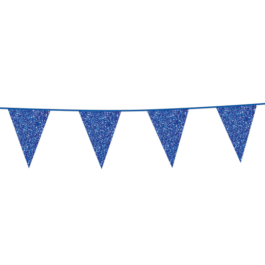 Feestbazaar Glitterslinger Navy Blauw (6m)