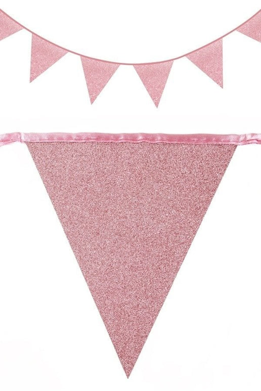 Feestbazaar Glitterslinger Roze (6m)