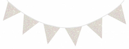 Feestbazaar Glitterslinger Wit 6m