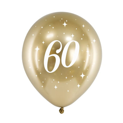 Feestbazaar Glossy Ballonnen 60 goud (6st)