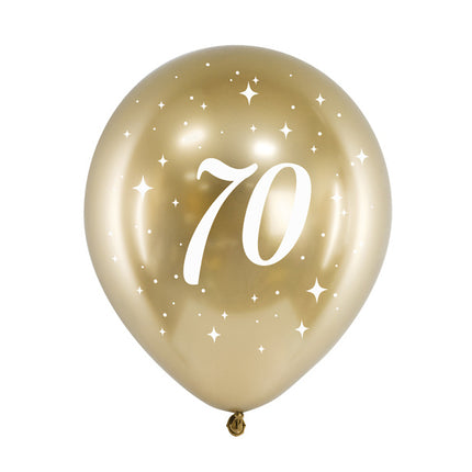 Feestbazaar Glossy Ballonnen 70 goud (6st)