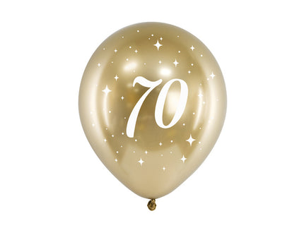 Feestbazaar Glossy Ballonnen 70 goud (6st)