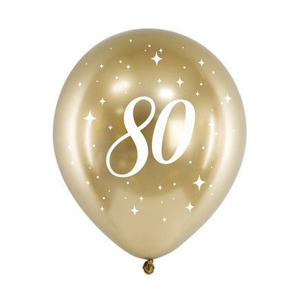 Feestbazaar Glossy Ballonnen 80 goud (6st)