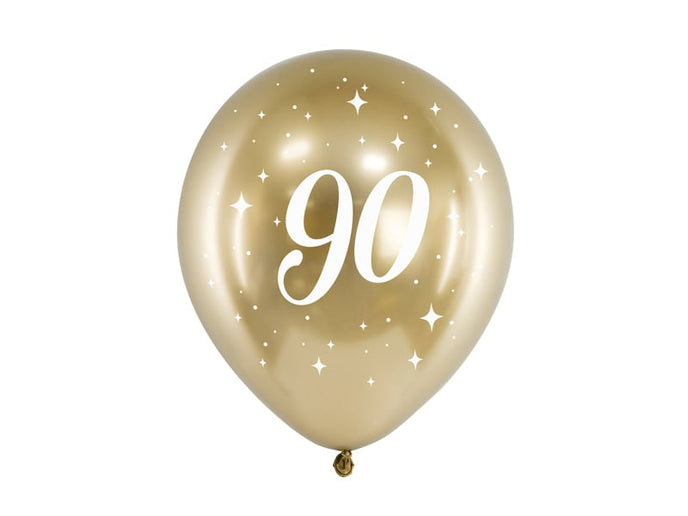 Feestbazaar Glossy Ballonnen 90 goud (6st)