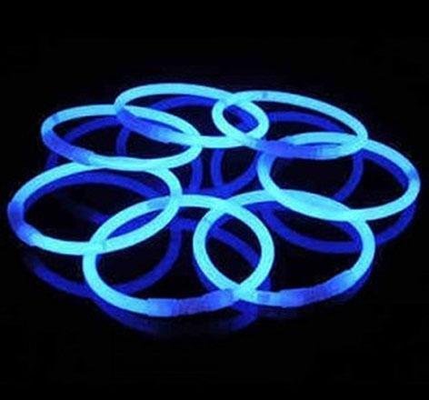 Feestbazaar Glow in Dark armbanden blauw