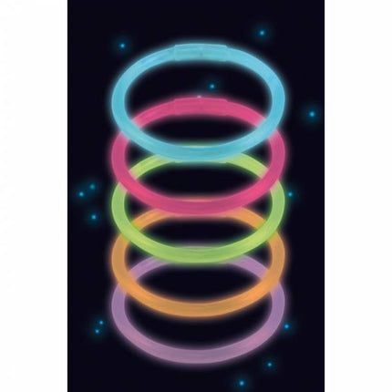 Feestbazaar Glow In The Dark Armbanden 10 stuks 20cm