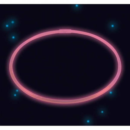 Feestbazaar Glow In The Dark Ketting Roze 56cm