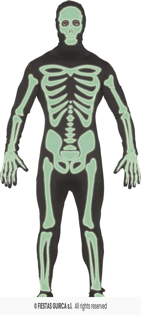 Feestbazaar Glow In The Dark Morphsuit Skelet