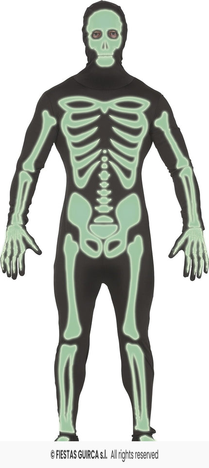 Feestbazaar Glow In The Dark Morphsuit Skelet